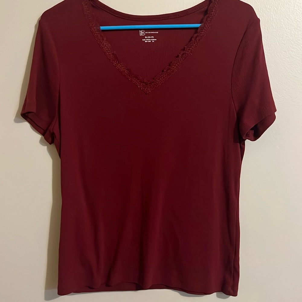 Lace v neck shirt